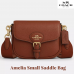 Coach Amelia Small Saddle Bag  Gold/Redwood