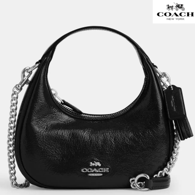 Coach Carmen Mini Crossbody Bag novelty leather/Silver/Black