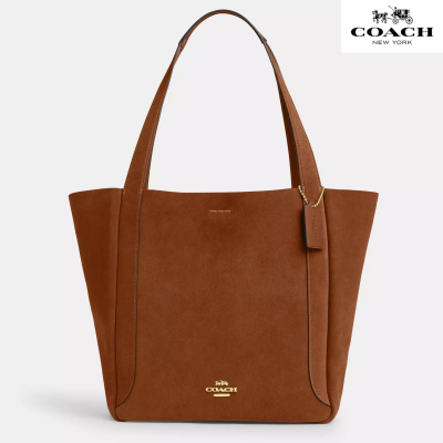 Coach  コーチ ハドリー トートバッグ スエード/ゴールド/シエナ