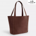 Coach Hadley Tote Bag In Suede Silver/Espresso