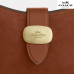 Coach Eliza Shoulder Bag With Zipper Closure In Suede/Gold/Sienna Brown