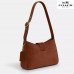 Coach Eliza Shoulder Bag With Zipper Closure In Suede/Gold/Sienna Brown