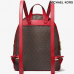 Рюкзак Michael KORS Brooklyn среднего размера, канвас с логотипом, коричневый с красным