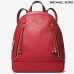 Рюкзак Michael KORS Brooklyn среднего размера из шагреневой кожи, красный