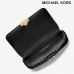 Michael KORS Tribeca Small Hand-Woven Leather Shoulder Bag Black