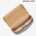 Michael KORS Tribeca Small Hand-Woven Leather Shoulder Bag Camel/Gold