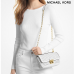 Michael KORS Tribeca Small Hand-Woven Leather Shoulder Bag Optic White