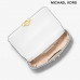 Michael KORS Tribeca Small Hand-Woven Leather Shoulder Bag Optic White