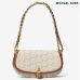 Michael KORS Mila Small Empire Signature Logo Shoulder Bag VANILLA/LUGGAGE