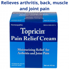 Topricin Anti-Inflammatory Pain Relief Cream for Joints, Arthritis, Muscle aches and pain, 4.0 oz
