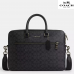 Coach Ethan Slim Brief In Signature Canvas Gunmetal/Charcoal/Black