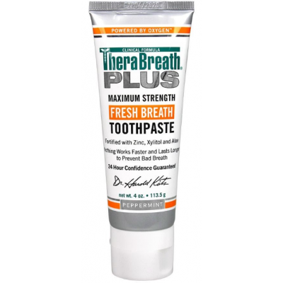 TheraBreath  PLUS MAXIMUM STRENGTH TOOTHPASTE / プラス最大強度の歯磨き粉、113,5 g