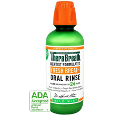 TheraBreath 24-Hour Fresh Breath Oral Rinse, Mild Mint / 24時間フレッシュブレスオーラルリンス、マイルドミント,473 ml