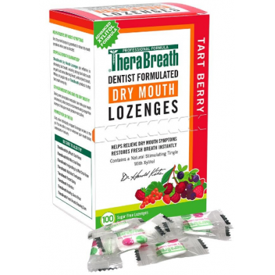 TheraBreath DRY MOUTH LOZENGES - TART BERRY (100PC)
