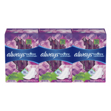 Always Radiant, FlexFoam, Size 2, Heavy flow pads, with Wings, with aloe, scented, Light Clean Scent, 108 ct
