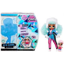 L.O.L. Surprise! OMG Winter Chill Icy Gurl Fashion Doll & Brrr B.B. Doll with 25 Surprises