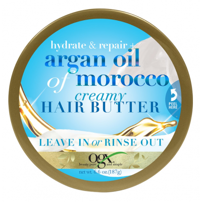 OGX Увлажнение и Восстановление Аргановое кремовое масло для волос из Марокко, 187 г.