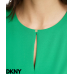 Комбинезон женский DKNY с вырезом-каплей и рукавами-воланами, с поясом, зеленый