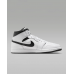 Nike Men's Shoes Air Jordan 1 Mid, White/White/Black/Black