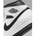 Nike Men's Shoes Air Jordan 1 Mid, White/White/Black/Black