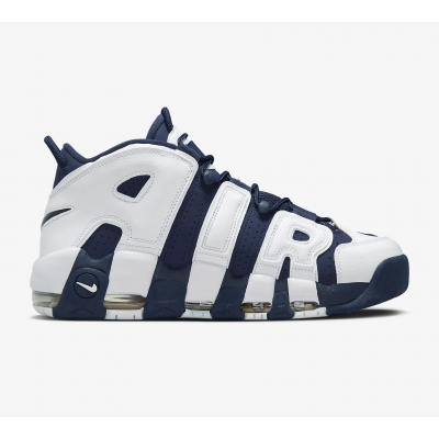 Nike 男性用運土靴 Air More Uptempo '96 白色/メタリック ゴールド/ユニバーシティ レッド/ミッドナイト ネイビー