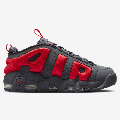 Кроссовки мужские Nike Air More Uptempo Low Темно-серый/Металлик серебристый/Светло-малиновый