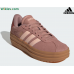 Кроссовки Adidas VL Court Bold коричневые с коралловым на платформе