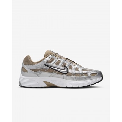 Nike Unisex Shoes P-6000 Khaki/Metallic Platinum/Pure Platinum/Metallic Silver