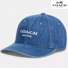 Бейсбольная кепка бренда  Coach, джинсовая