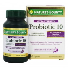 Nature's Bounty Ultra Strength Probiotic 10, Нэйчерс Баунти Ультра эффективный пробиотик 10, 180 капсул (3 упаковки)
