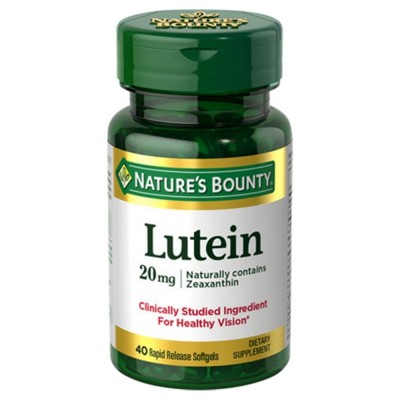 Nature's Bounty, Лютеин, 20 мг, 40 мягких желатиновых капсул с быстрым высвобождением вещества