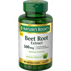Nature's Bounty, Beet Root Extract, 500 mg, 90 Rapid Release Capsules By Nature's Bounty