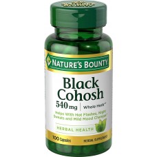 Nature's Bounty, Black Cohosh  / клопогон кистевидный , 540 мг, 100 капсул