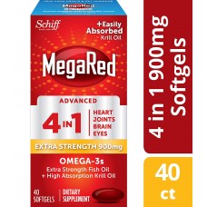 MegaRed Advanced 4 in 1 Omega-3 Fish、900 Mg、40 Ct