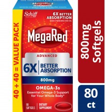 MegaRed Advanced 6X Better absorption 800mg, 80 Ct 
