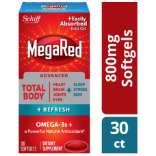 MegaRed Advanced Total Body Refresh 800 mg、30ソフトジェル