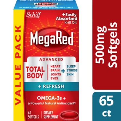 Schiff MegaRed Advanced Total Body Refresh 800 мг, 65 гелевых капсул