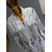Халат-накидка из ткани вытканной вручную. Экологически чистый хлопок с натуральными красками из растений, белый с серым и фиолетовым